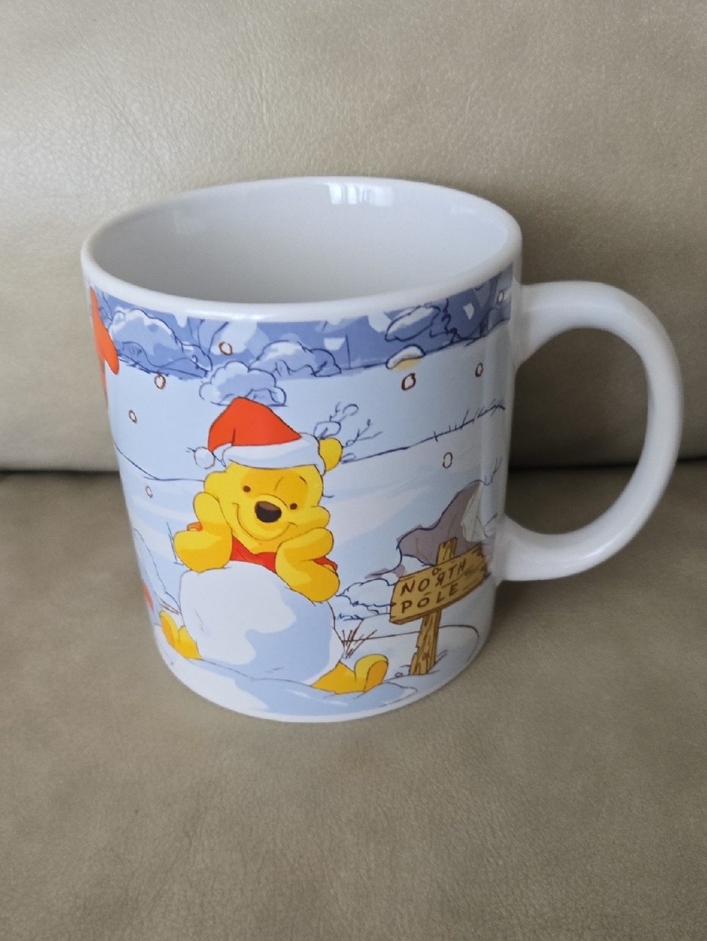 Disney Winnie the Pooh Holiday Mug - White, Yellow, Red